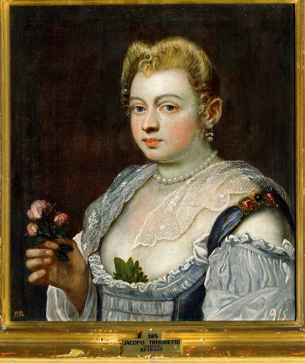 Portré egy ismeretlen hölgyről ... (festmény vászonra) alkotó: Jacopo Robusti Tintoretto
