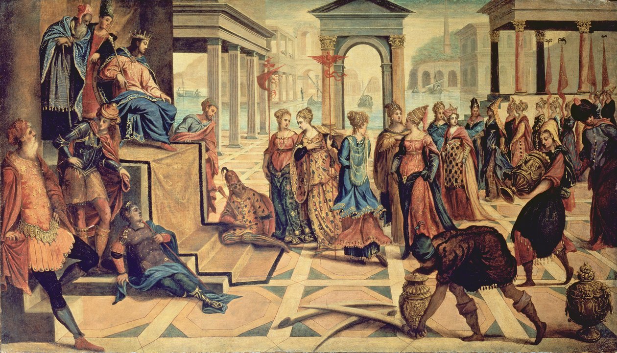Salamon és Sába királynője alkotó: Jacopo Robusti Tintoretto