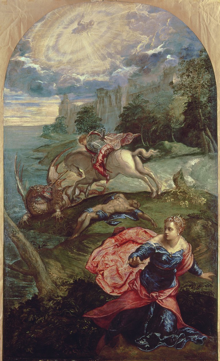 Szent György és a sárkány alkotó: Jacopo Robusti Tintoretto