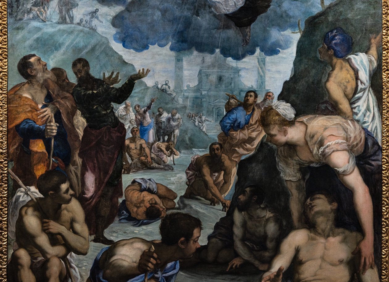 Szent Ágoston meggyógyítja a bénákat, részlet alkotó: Jacopo Robusti Tintoretto