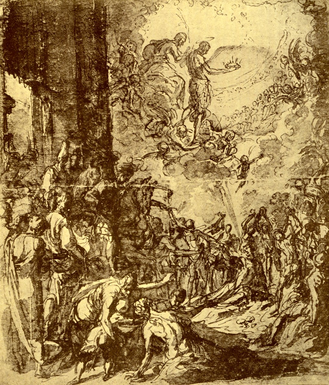 Tanulmány Szent István vértanúságához, Tintoretto, 1913. alkotó: Jacopo Robusti Tintoretto