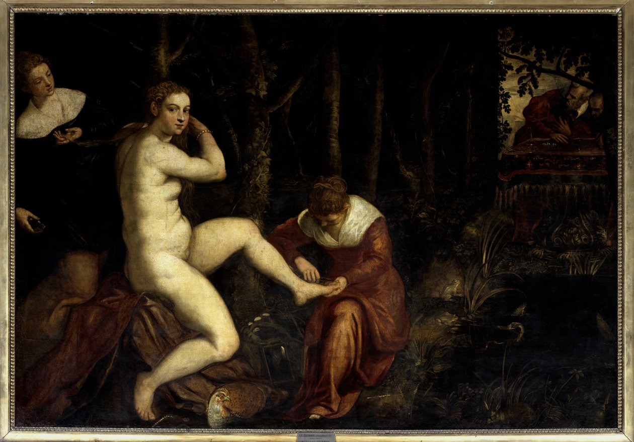 Suzanne a fürdőben Jacopo Robusti festménye dit Le Tintoret (Il Tintoretto) (1518-1594) 16. század V. 1,67x2,38 m Párizs, Louvre Múzeum alkotó: Jacopo Robusti Tintoretto