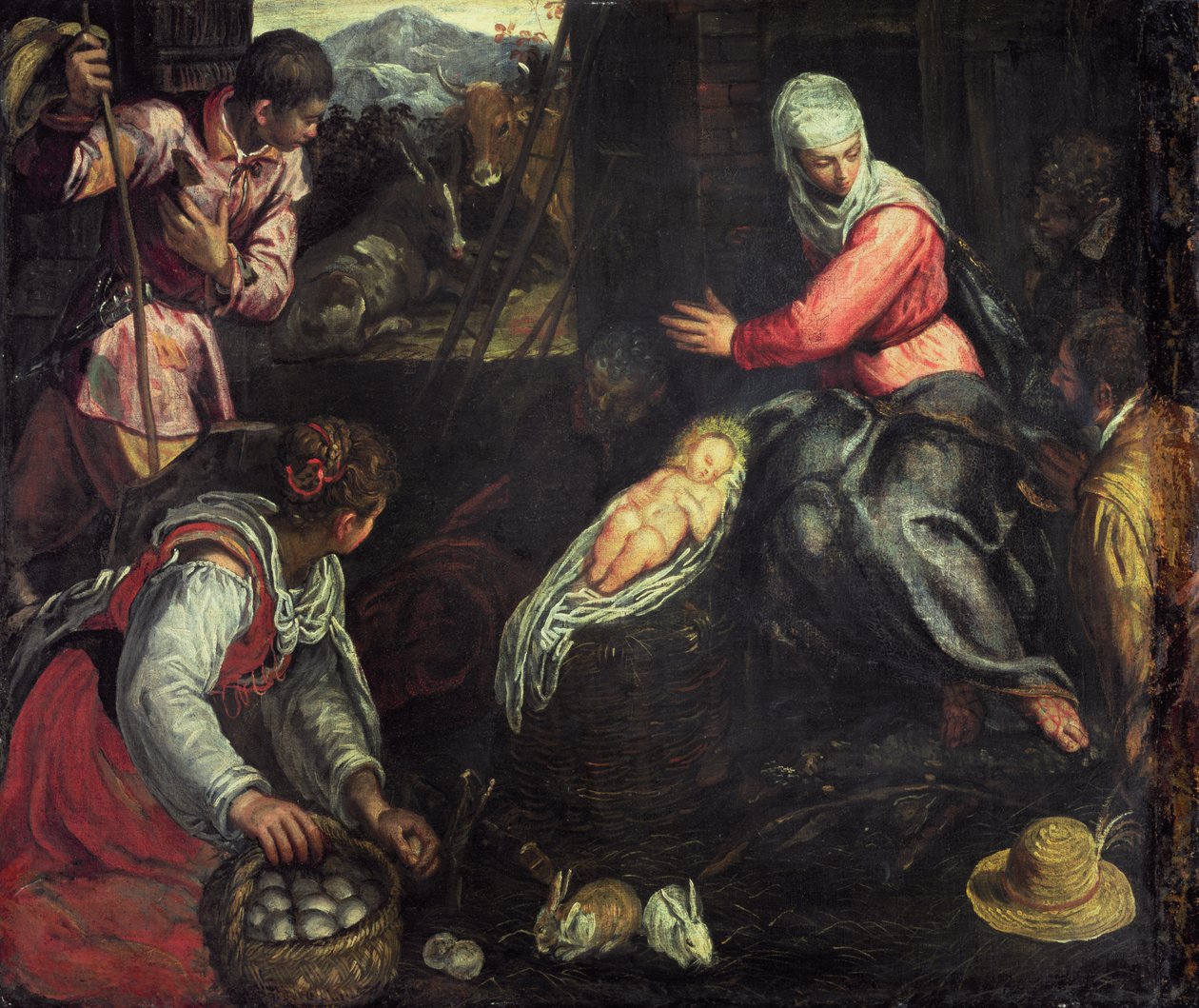 A Pásztorok imádása, 1578 körül alkotó: Jacopo Robusti Tintoretto