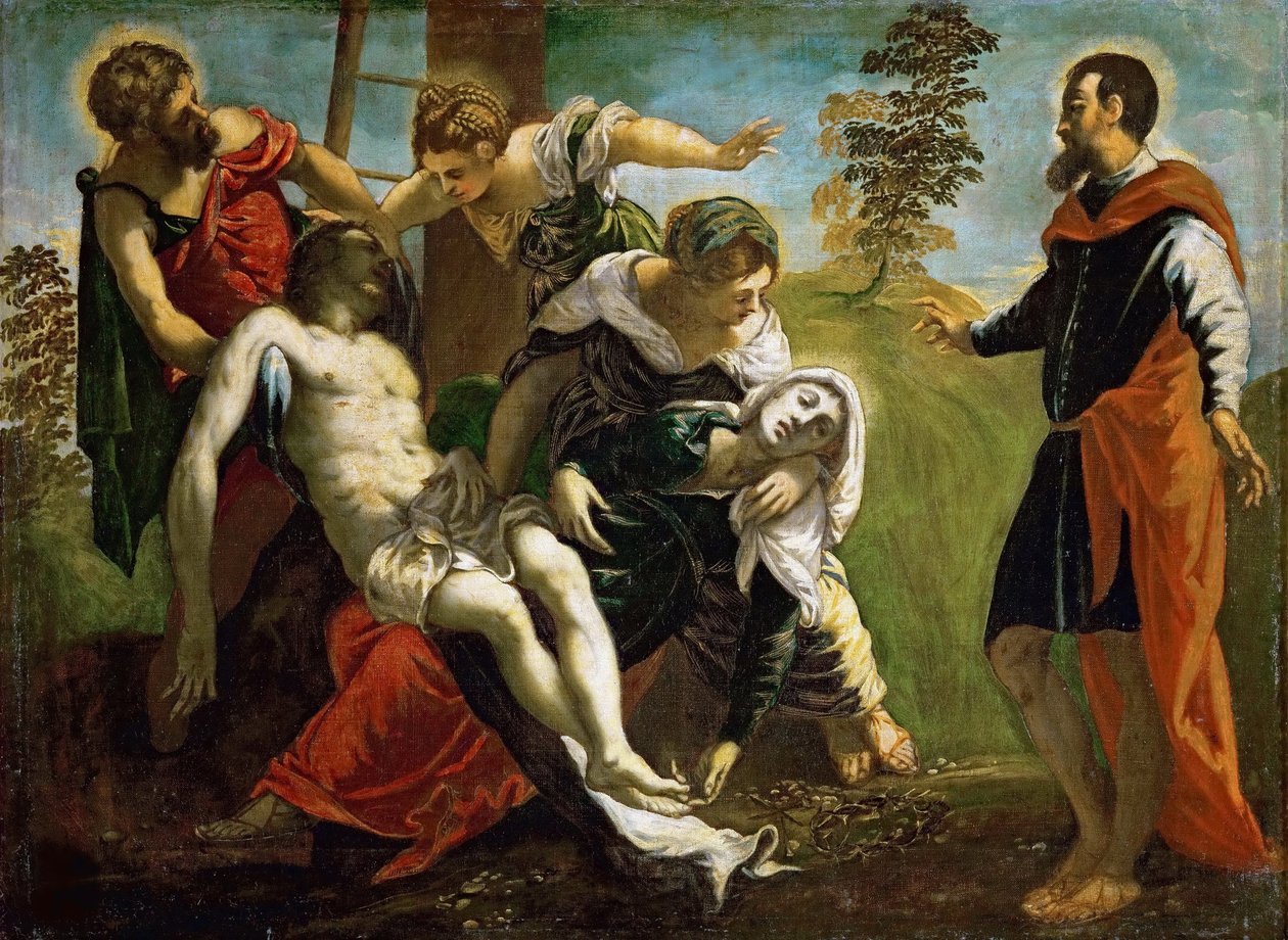A keresztről való leszállás c. 1548. alkotó: Jacopo Robusti Tintoretto