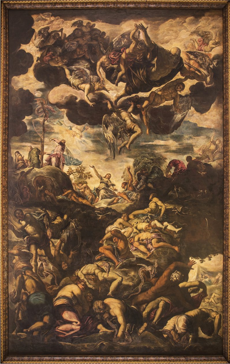 A rézkígyó felállítása, 1576. alkotó: Jacopo Robusti Tintoretto