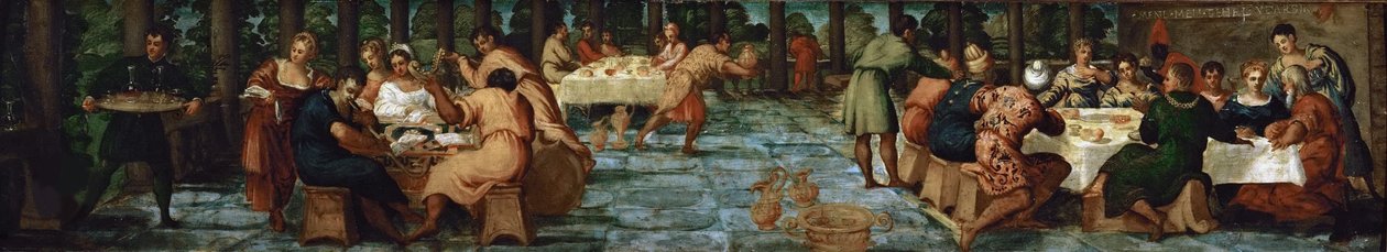 Belsazár ünnepe, 1543 körül. alkotó: Jacopo Robusti Tintoretto