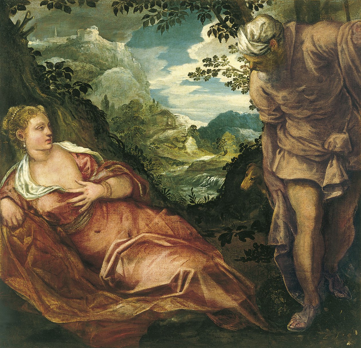 Júda és Támár találkozása alkotó: Jacopo Robusti Tintoretto