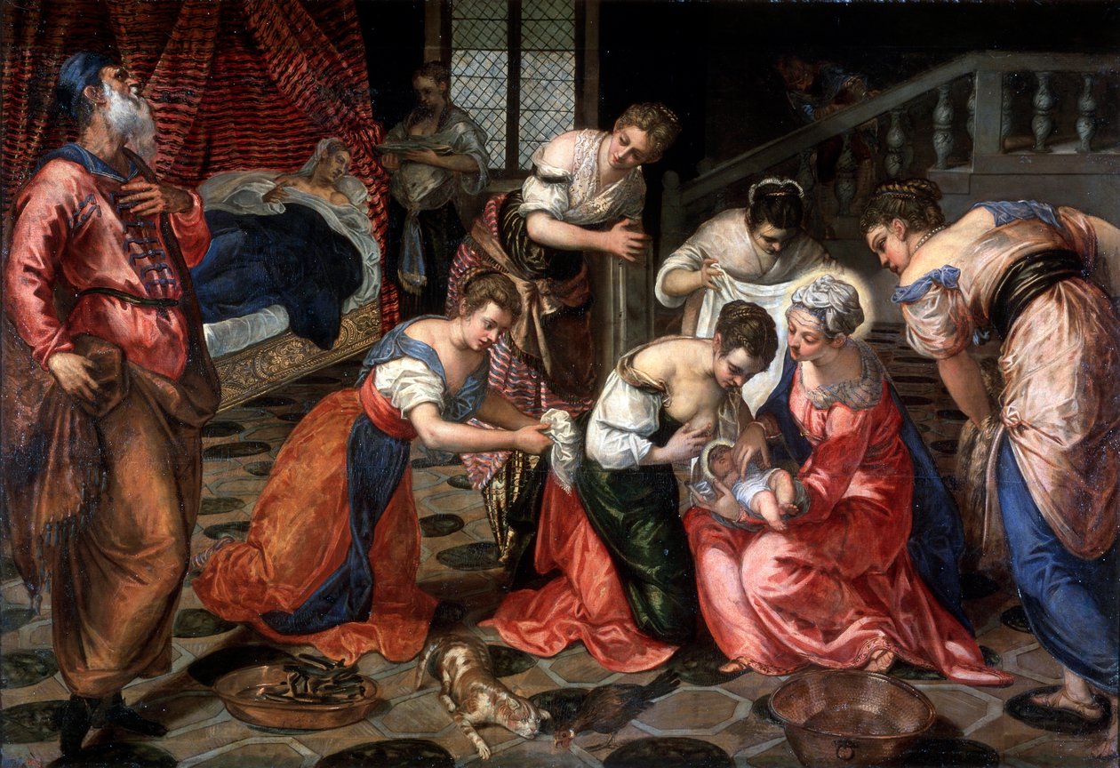 Keresztelő János születése, 1550. alkotó: Jacopo Robusti Tintoretto