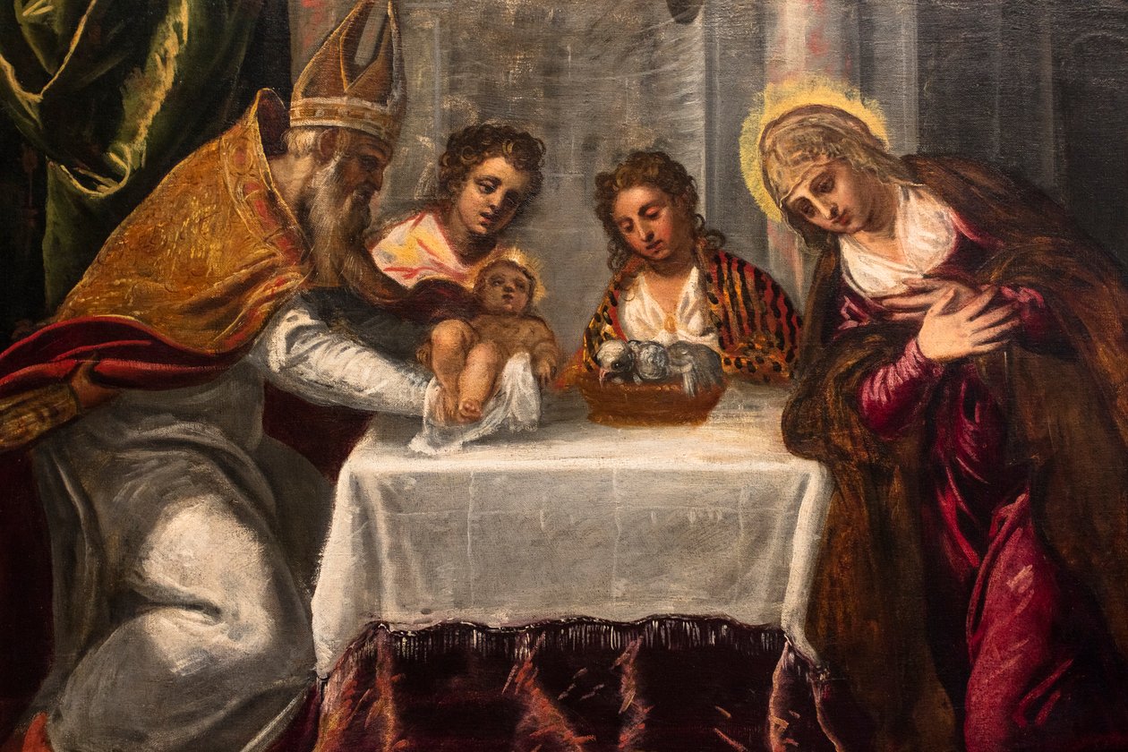 A bemutatás a templomban, részlet, 1540 körül (olaj, vászon) alkotó: Jacopo Robusti Tintoretto