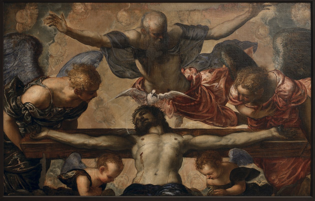 A Szentháromság, 1561-1562 körül (olaj, vászon) alkotó: Jacopo Robusti Tintoretto
