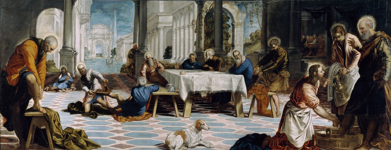 A lábmosás, 1547 körül (olaj, vászon) alkotó: Jacopo Robusti Tintoretto