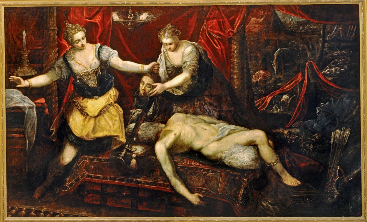 Holofernész halála ... (festmény, vászon) alkotó: Jacopo Robusti Tintoretto