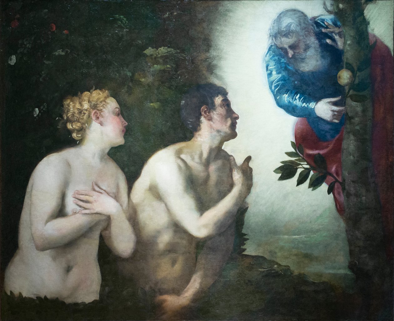 Ádám és Éva kiűzése az Édenkertből alkotó: Jacopo Robusti Tintoretto