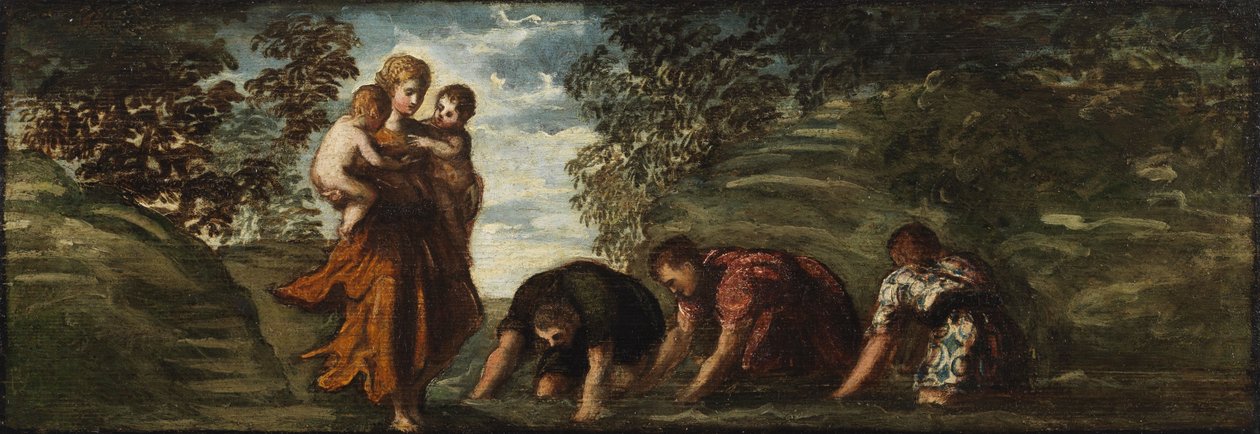 Latona békává változtatja a líciai parasztokat. alkotó: Jacopo Tintoretto