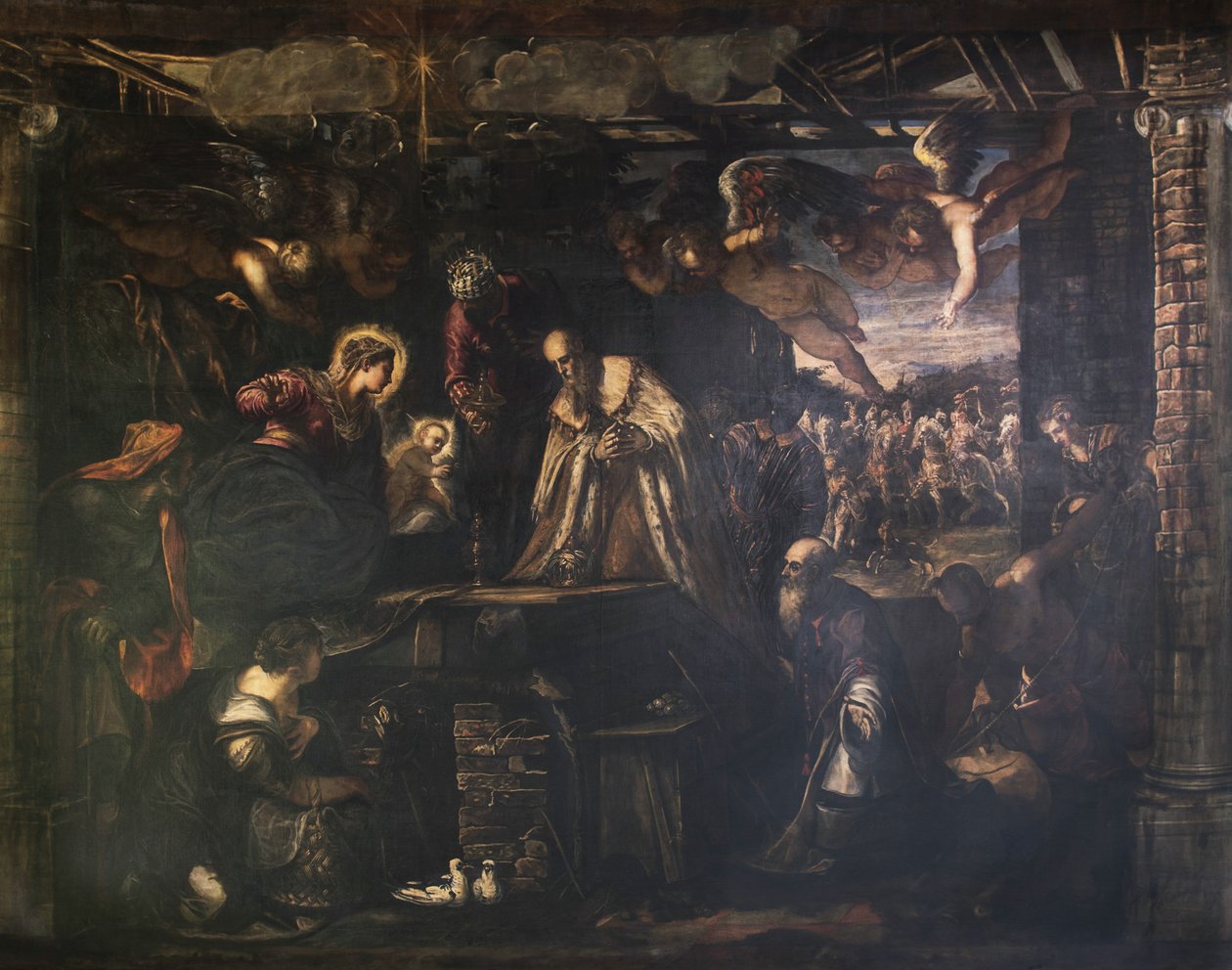 A mágusok imádása, 1582. alkotó: Jacopo Tintoretto