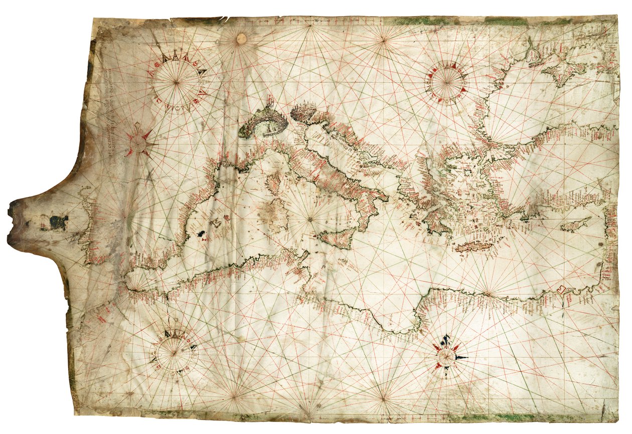 Földközi-tenger és Fekete-tenger 1546 alkotó: Jacopo Vesconte Maggiolo