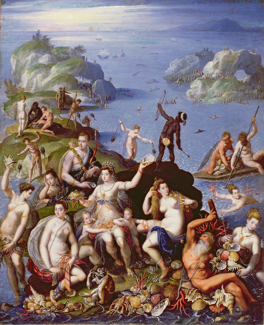 Korallhalászat, 1590 körül (olaj, réz) alkotó: Jacopo Zucchi