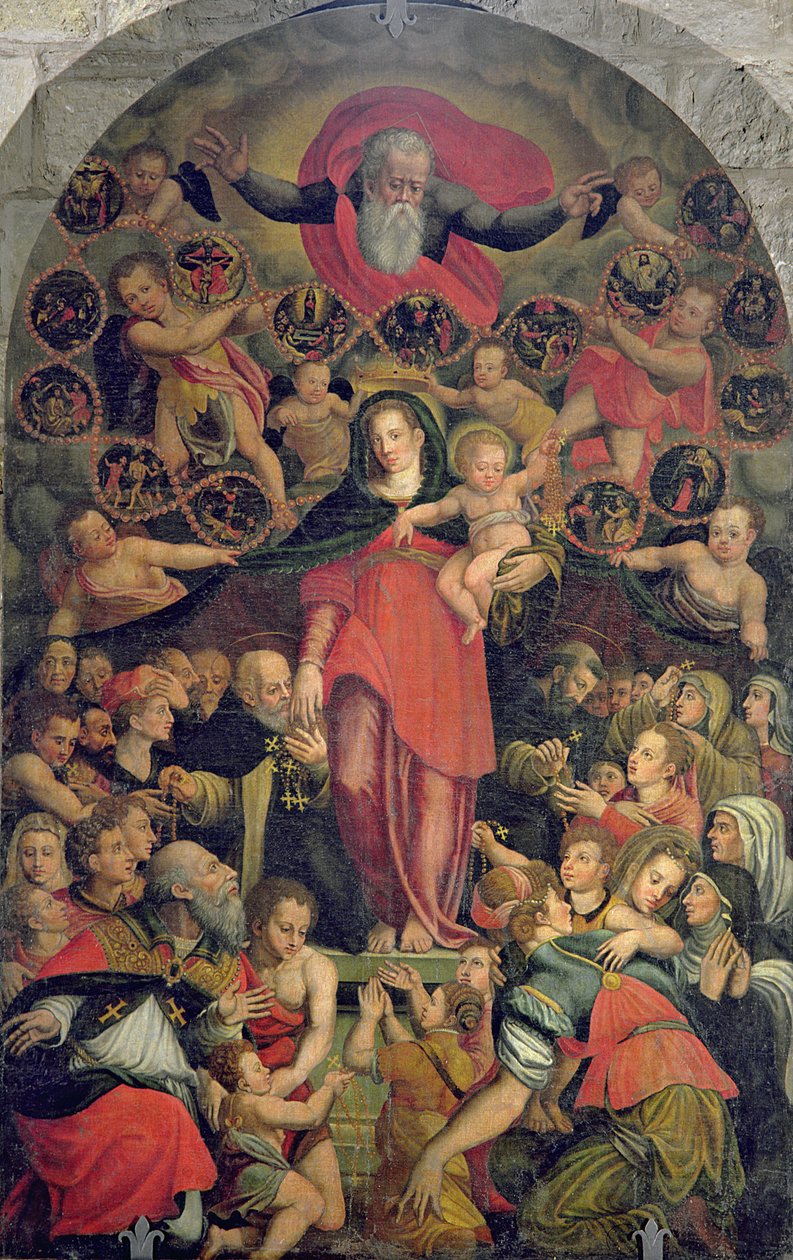 Rózsafüzér Madonna, 1569 körül alkotó: Jacopo Zucchi