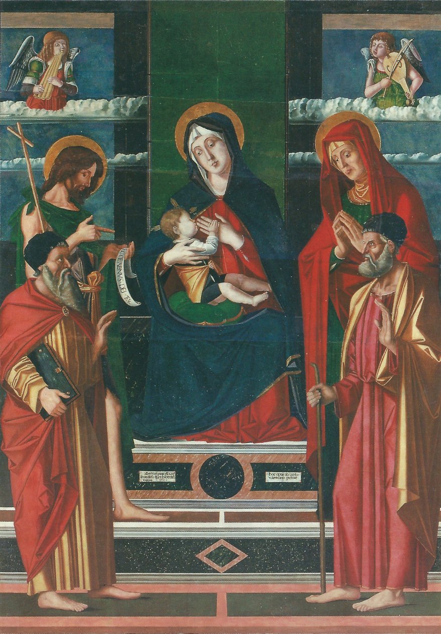 Pala di Jacopo da Valenza Alternatív cím(ek):   József, Keresztelő János, Joachim és Anna szentekkel. alkotó: Jacopo da Valenza