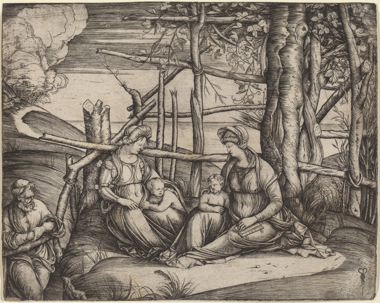 A Szent Család Szent Erzsébettel alkotó: Jacopo de