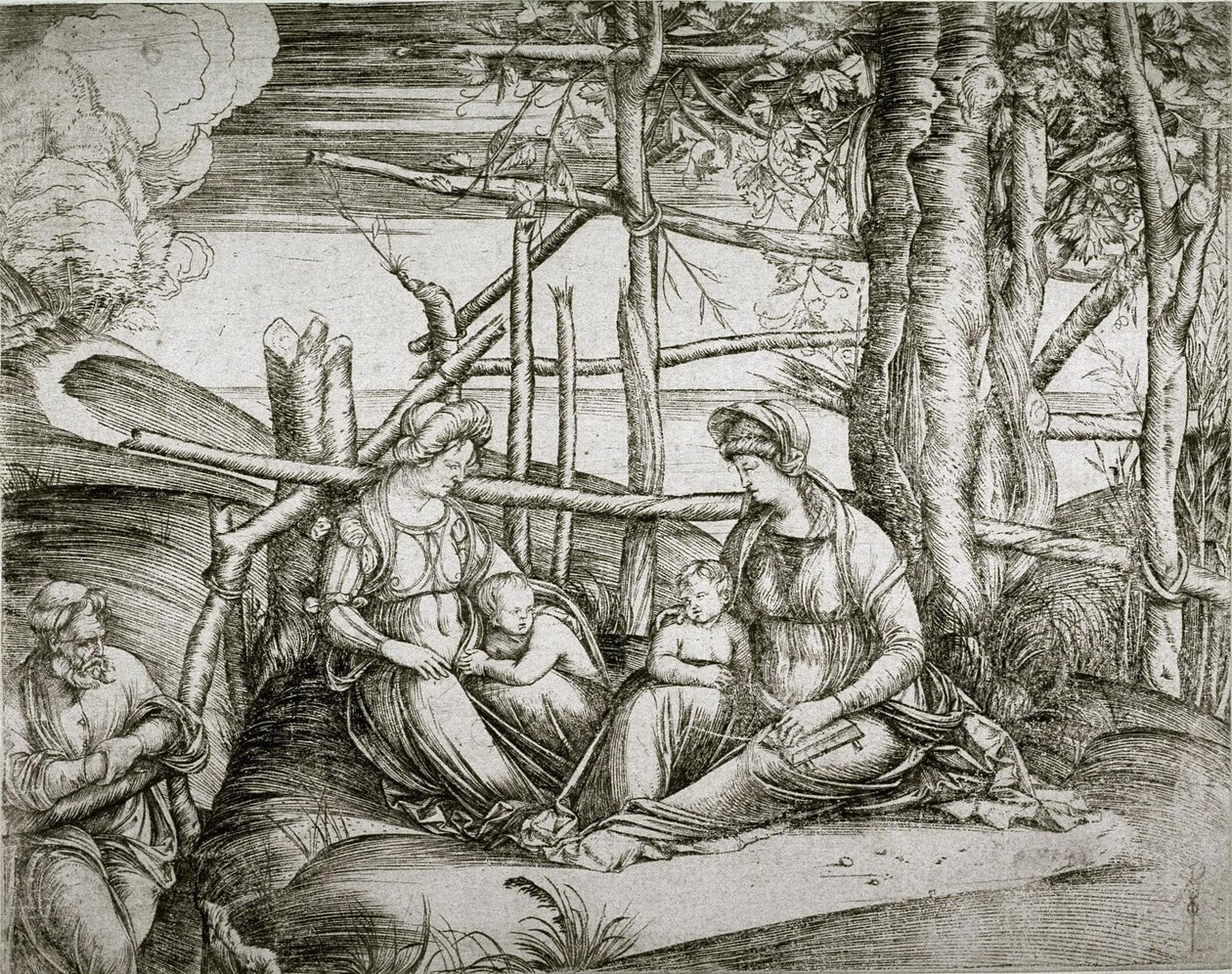 A Szent Család Szent Erzsébettel alkotó: Jacopo de