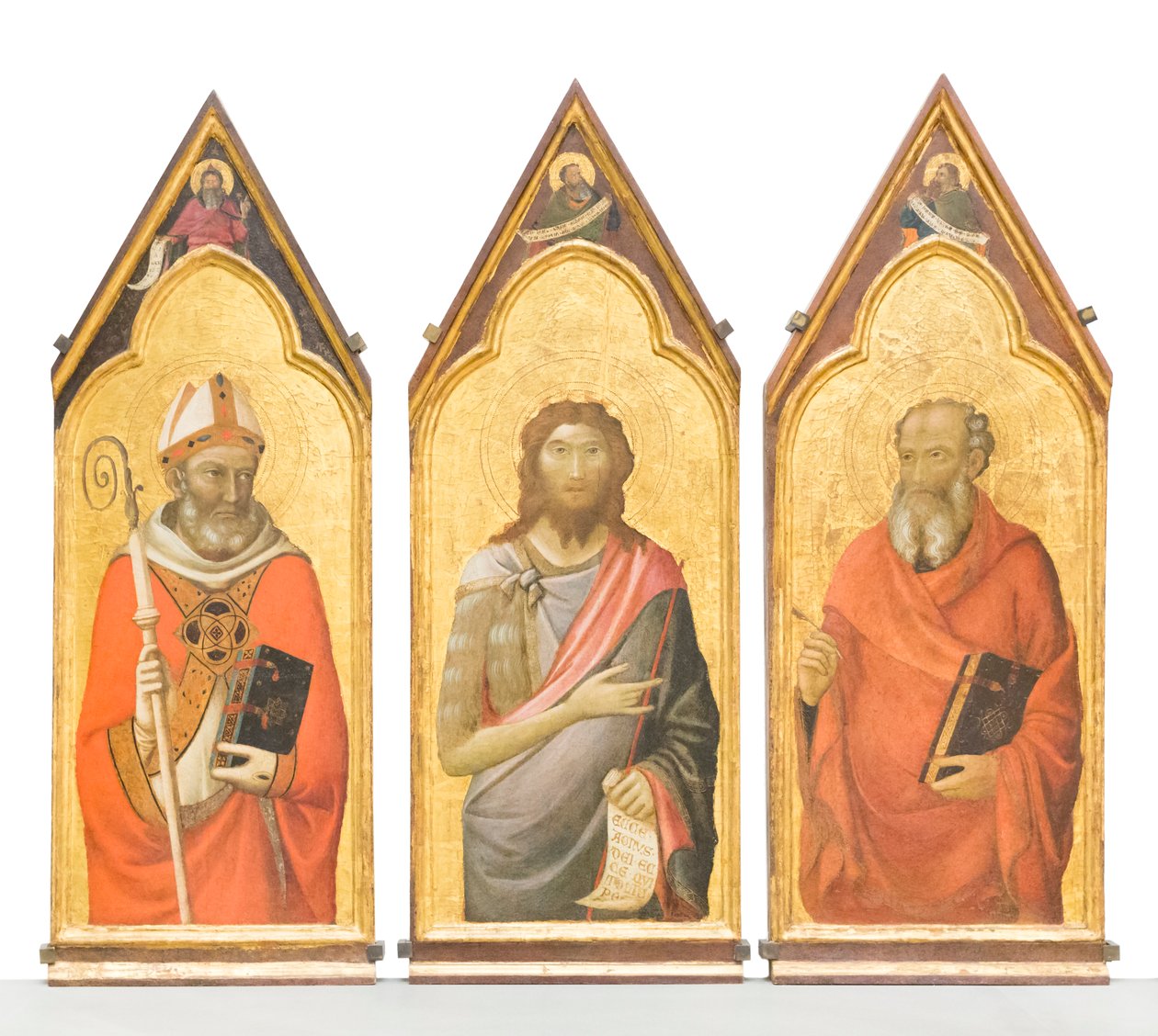 Keresztelő Szent János, Szent János evangélista, Szent Giles alkotó: Jacopo del Casentino