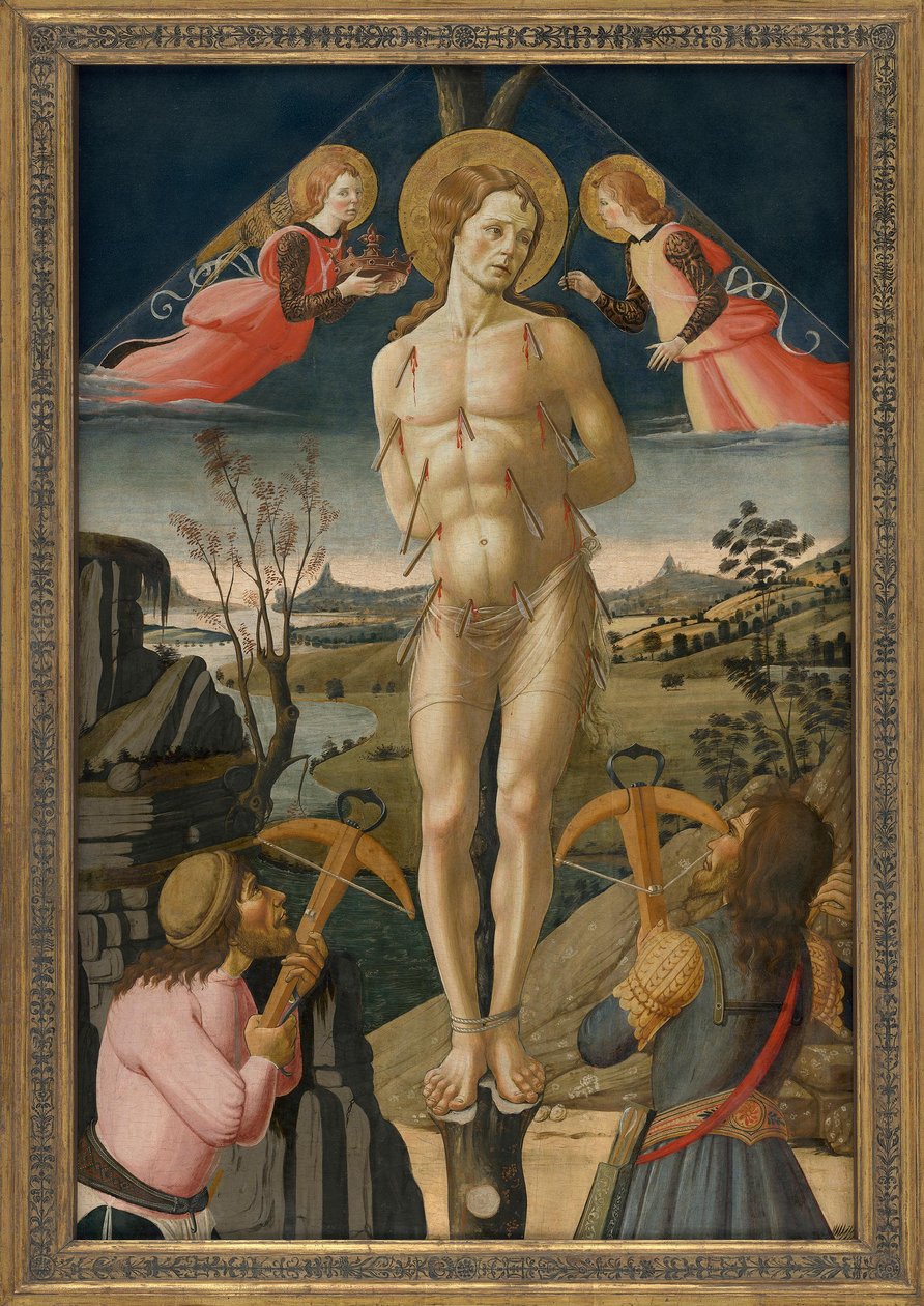 Szent Sebestyén mártírsága alkotó: Jacopo del Sellaio