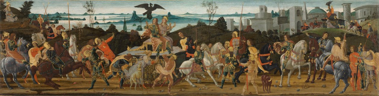Tarquinius Priscus belép Rómába alkotó: Jacopo del Sellaio
