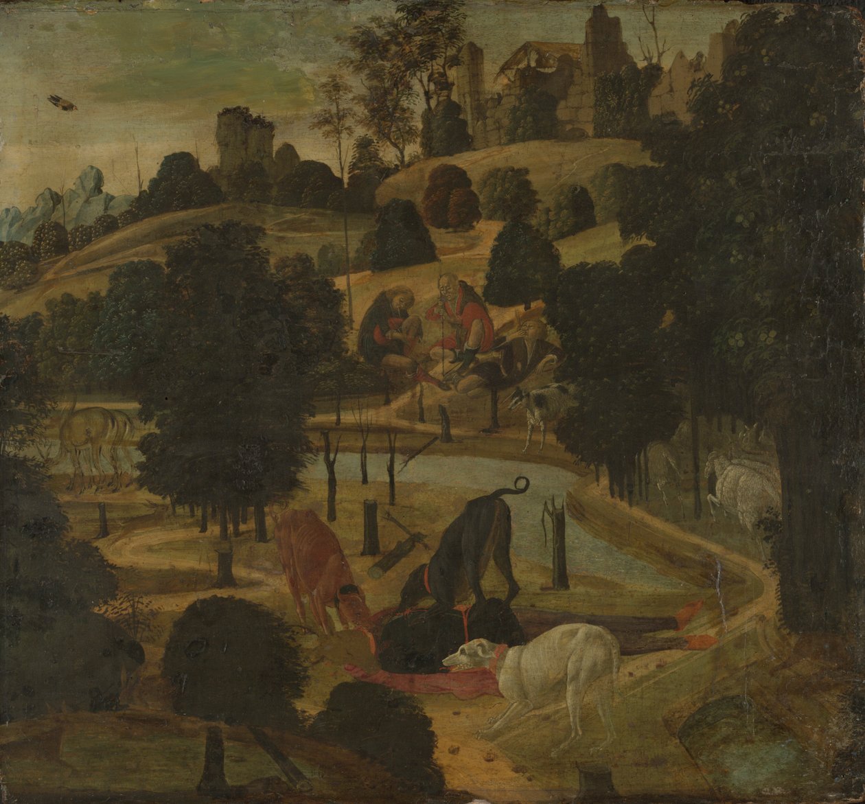Actaeon halála alkotó: Jacopo del Sellaio
