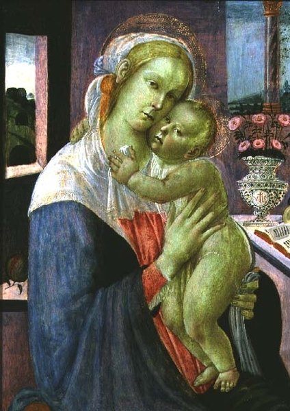 A Szűzanya és gyermeke alkotó: Jacopo del Sellaio