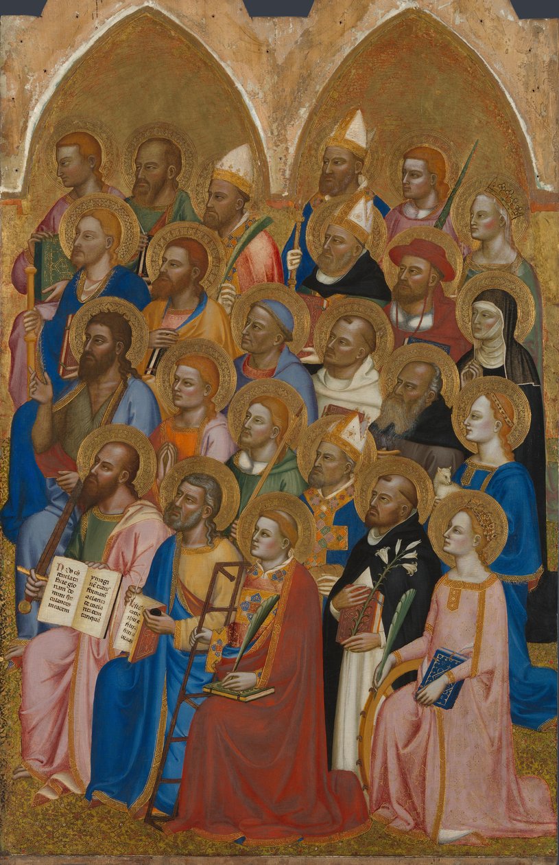 Szentek imádása a San Pier Maggiore oltárról, 1371 alkotó: Jacopo di Cione