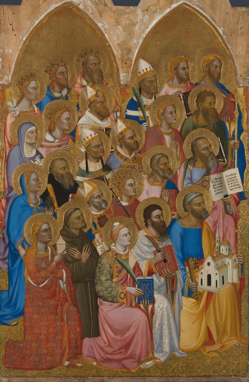 Szentek imádása a San Pier Maggiore oltárról, 1371 alkotó: Jacopo di Cione
