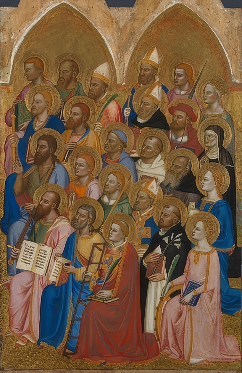 Adoring Saints (a San Pier Maggiore-oltár szárnya). 1370-71 alkotó: Jacopo di Cione