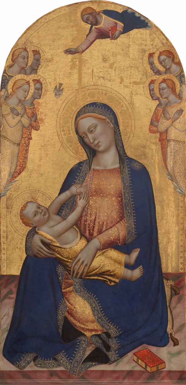 Madonna és gyermek az Atyaisten Áldás és angyalok, c. 13701375. alkotó: Jacopo di Cione