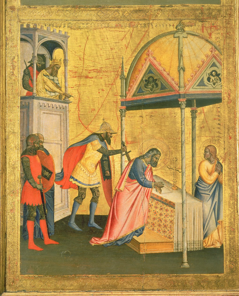 Szent Máté vértanúsága, Szent Máté oltárképéből és jelenetek az életéből, 1367-70 körül (tempera a panelen) alkotó: Jacopo di Cione
