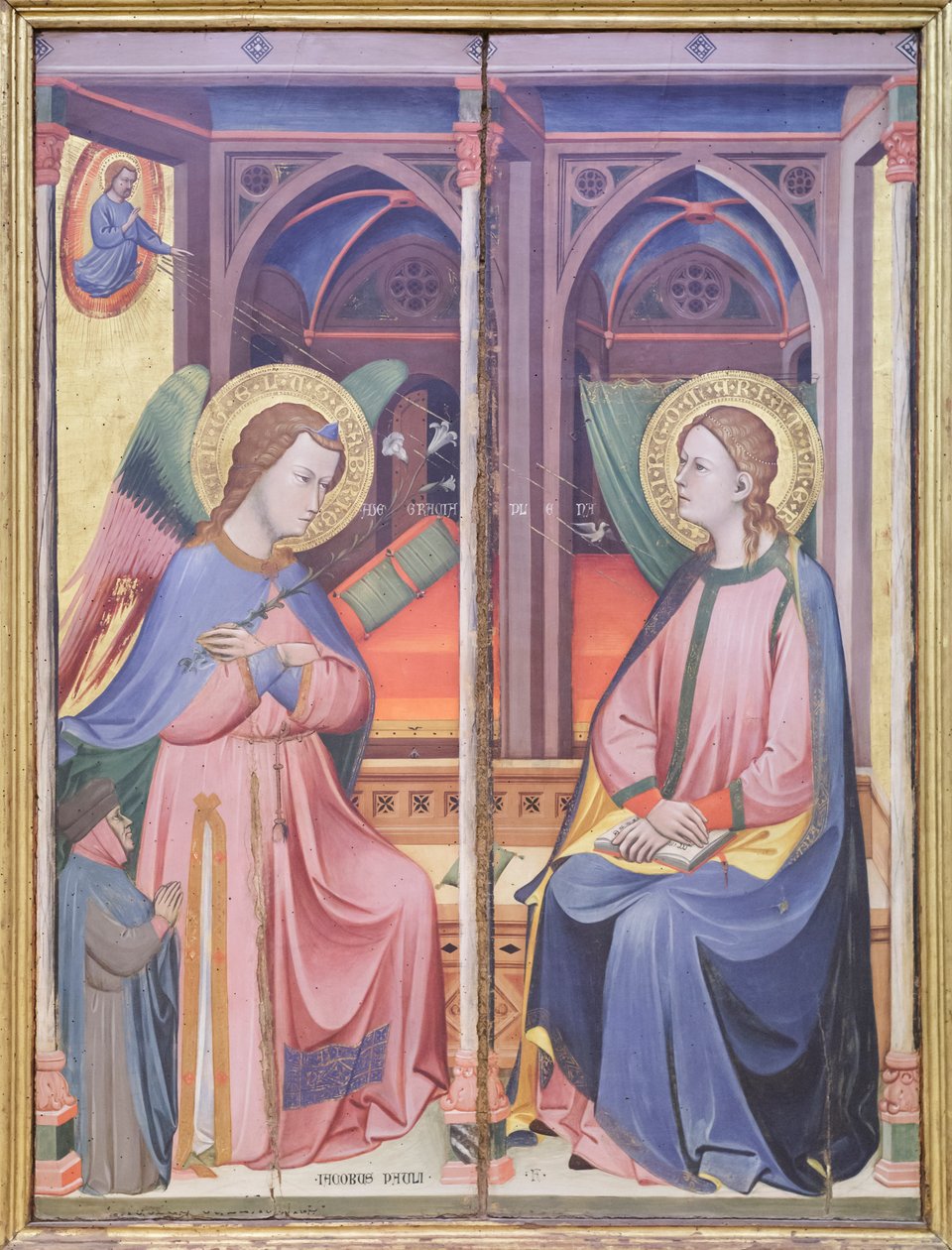 Annunciáció, 1390 körül (tempera, tábla) alkotó: Jacopo di Paolo