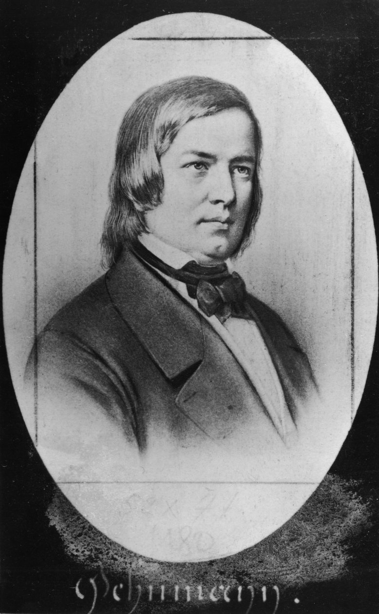 Robert Schumann (1810-56) fényképről vésve alkotó: Pierre Jacotin