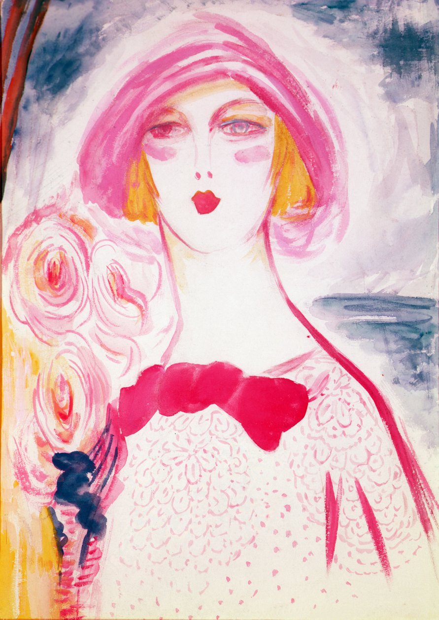 Női portré (guache) alkotó: Jacqueline Marval