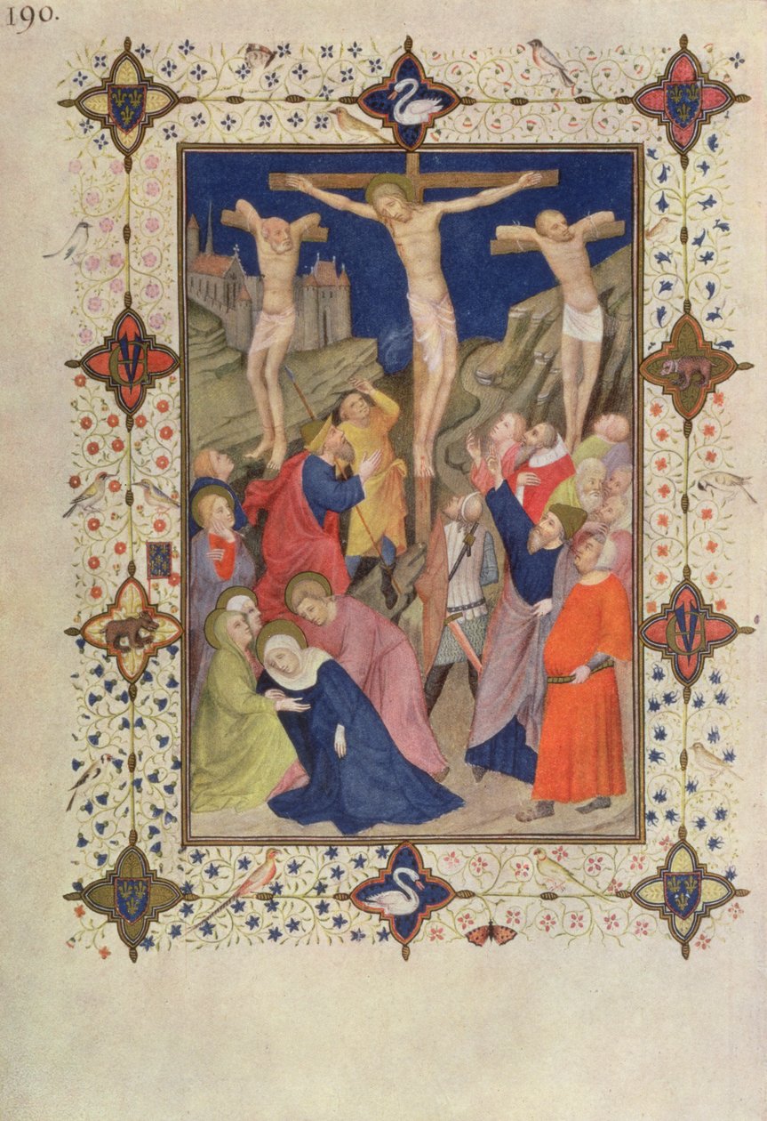 MS 11060-11061 Kereszt órái: Nincs, Jézus a kereszten, a „Tres Riches Heures duc de Berry” alkotó: Jacquemart de Hesdin