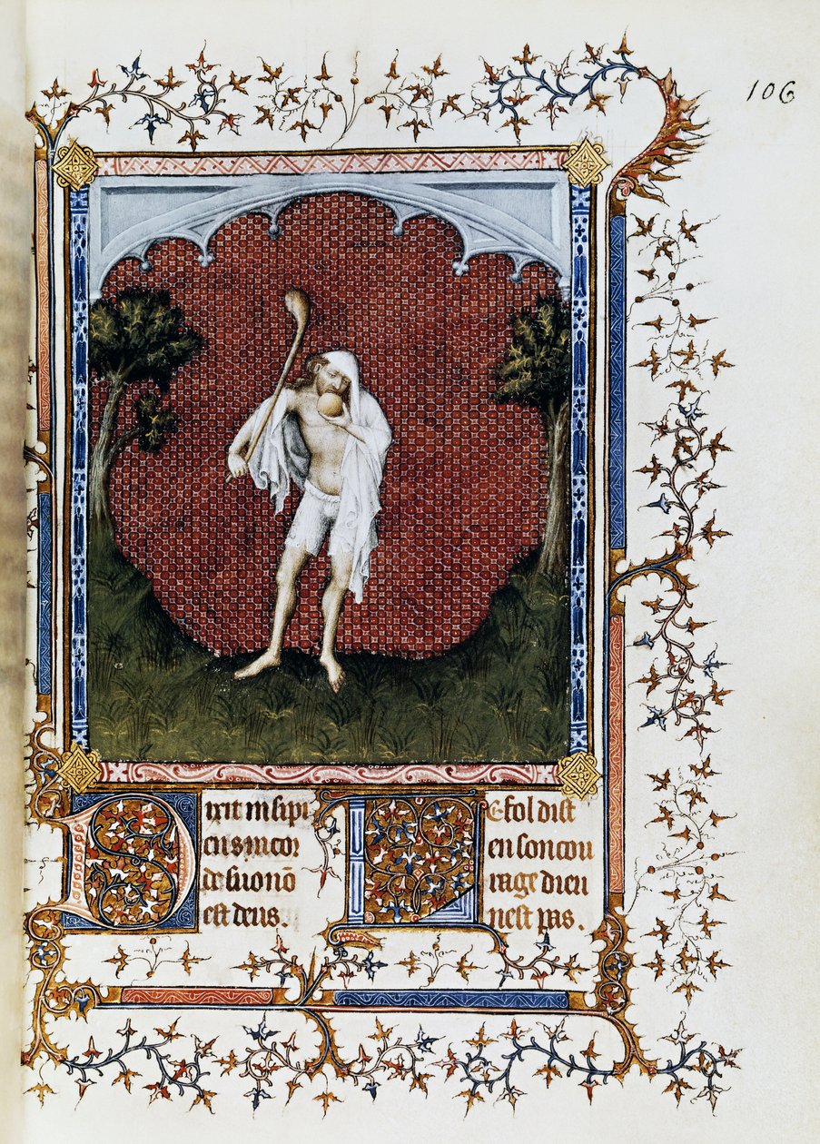 A tömeg, Jacquemart de Hesdin (1348-1413) miniatűrje a Jean de France Petites Heures-ből, Berry herceg, 1386 körül alkotó: Jacquemart de Hesdin