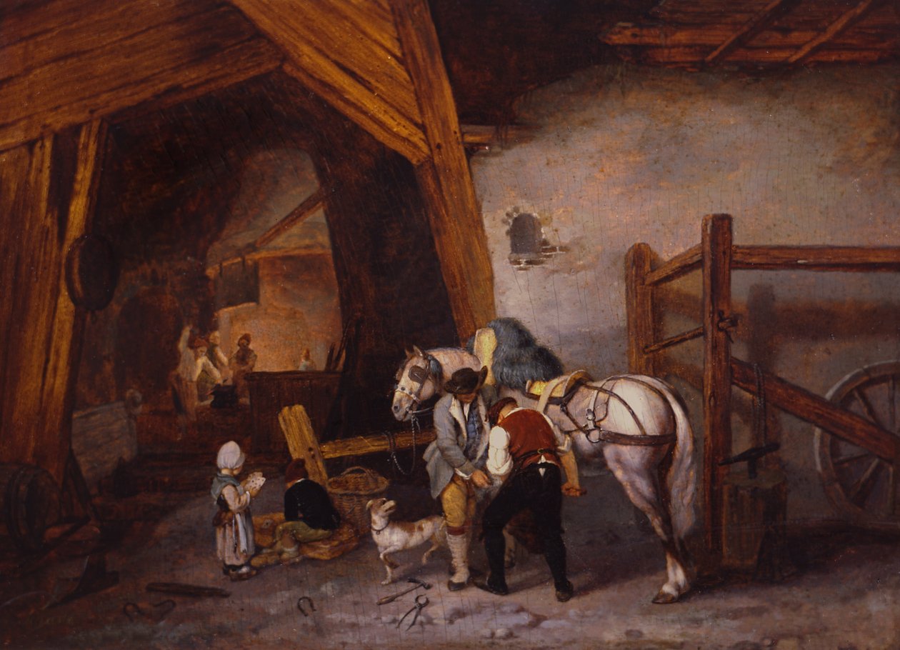 A kovácsműhelyben alkotó: Jacques Albert Senave