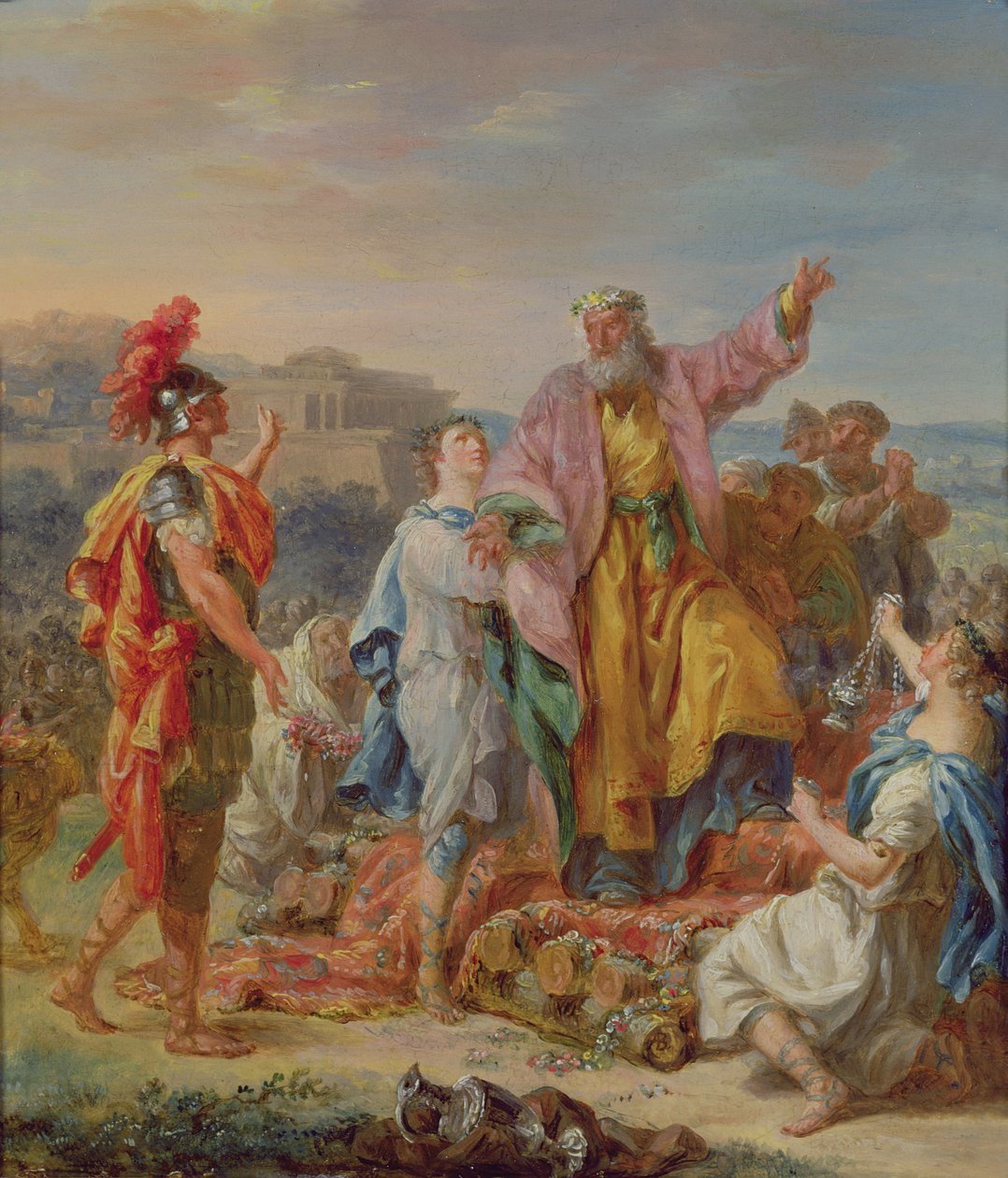 Táj klasszikus figurákkal alkotó: Jacques Antoine Beaufort