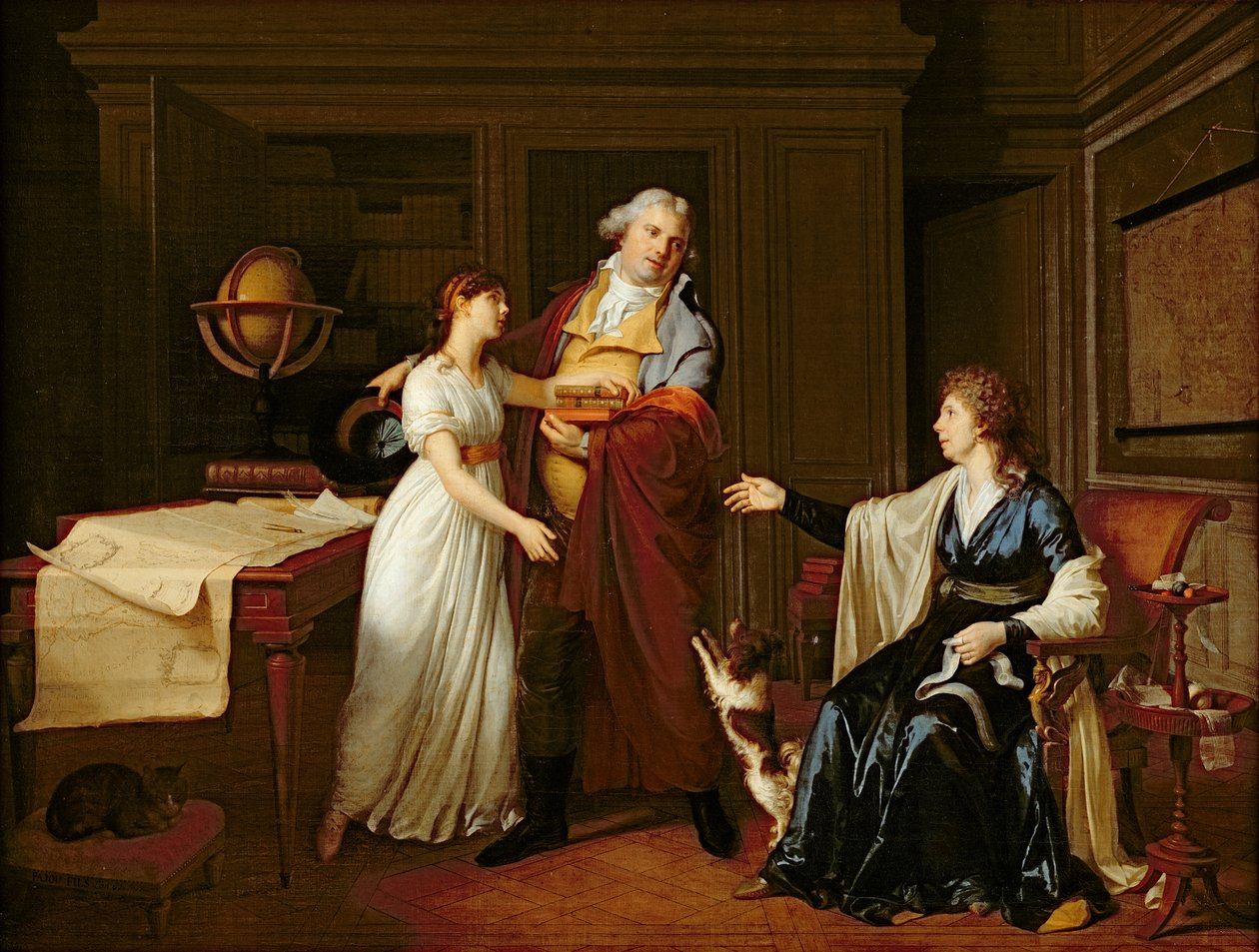 Családi portré, 1798 alkotó: Jacques Augustin Catherine Pajou