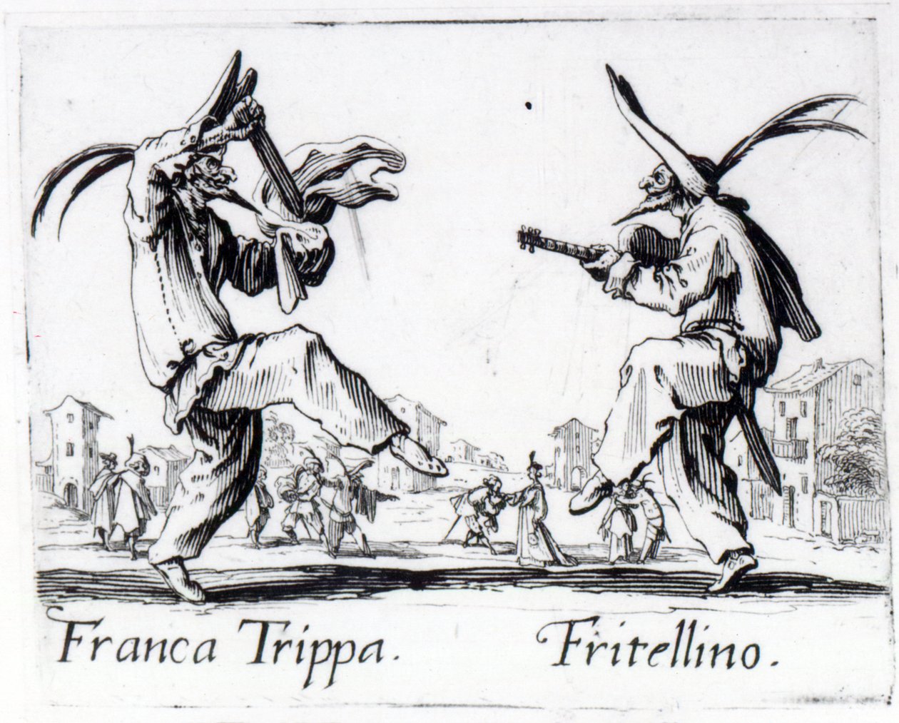Balli de Sfessania, 1622 körül alkotó: Jacques Callot