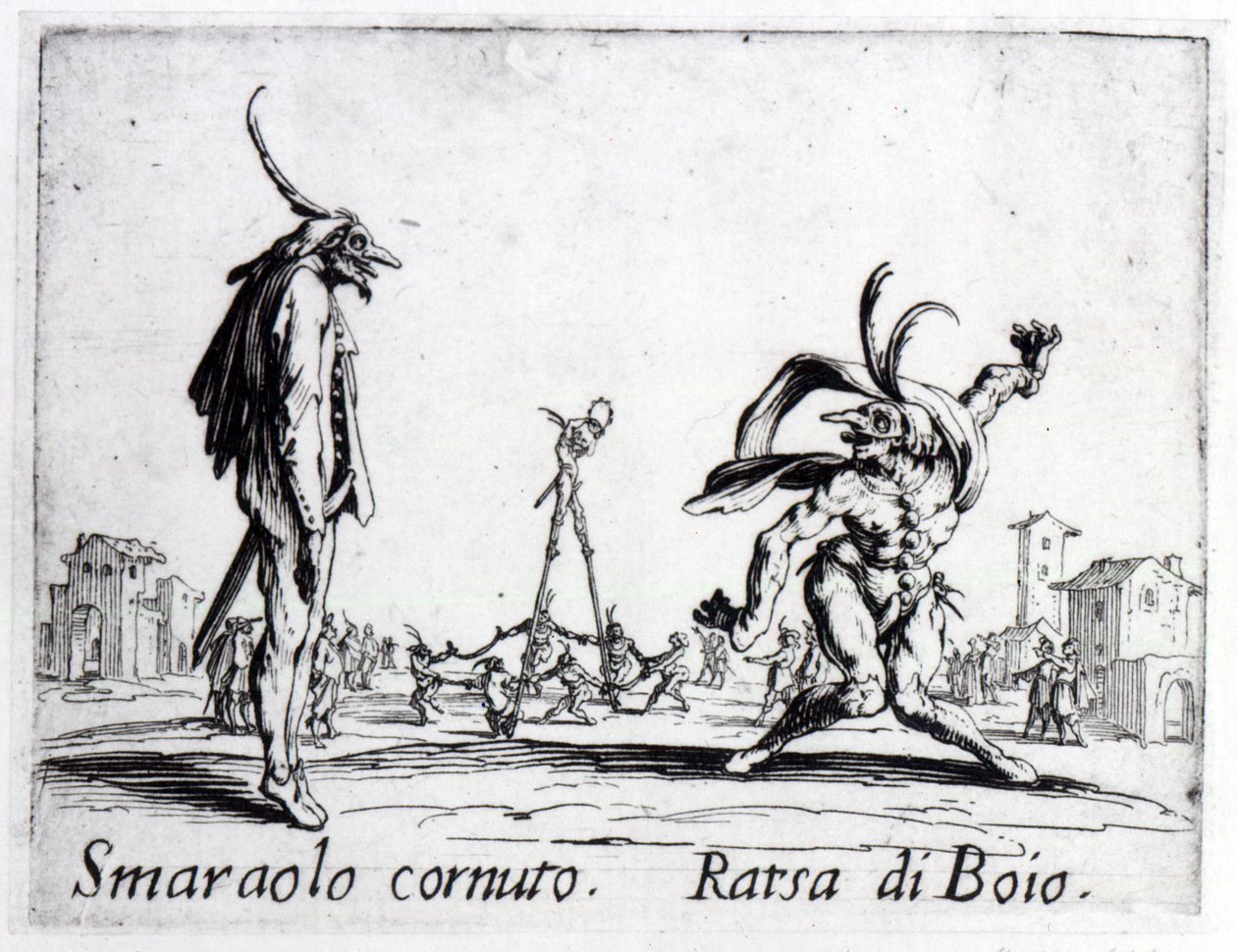 Balli de Sfessania, 1622 körül alkotó: Jacques Callot