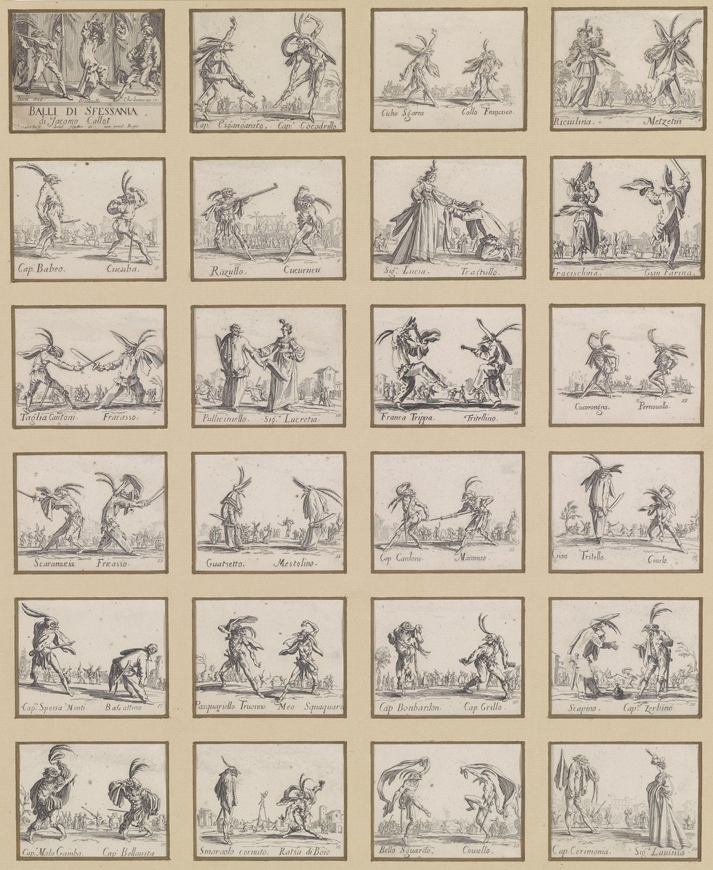 Nápolyi táncok alkotó: Jacques Callot