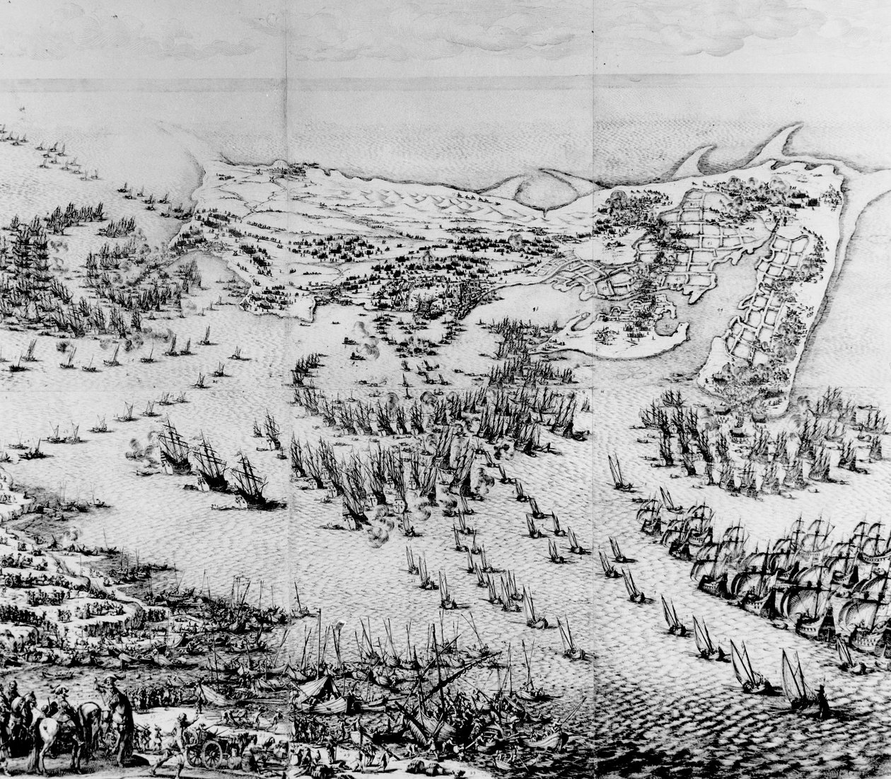 Saint-Martin-de-Re Citadella ostroma 1627-ben, 1628-31 alkotó: Jacques Callot