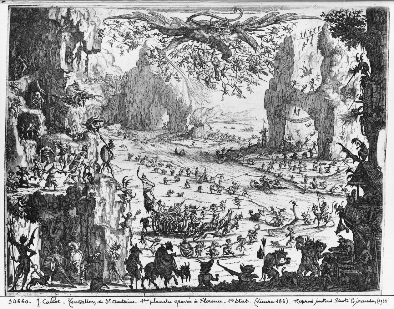 Szent Antal megkísértése alkotó: Jacques Callot