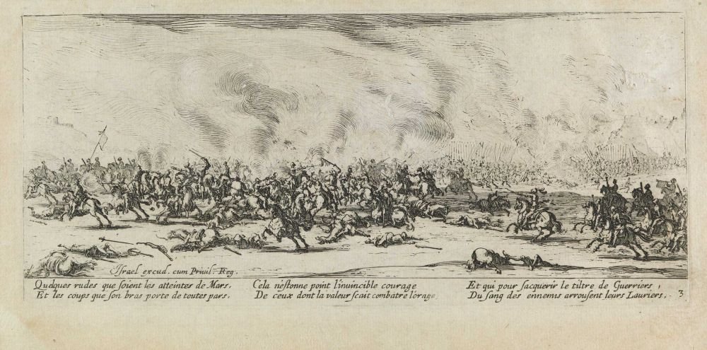 A csata A háború szerencsétlenségei és rossz órái, pl. 3 alkotó: Jacques Callot