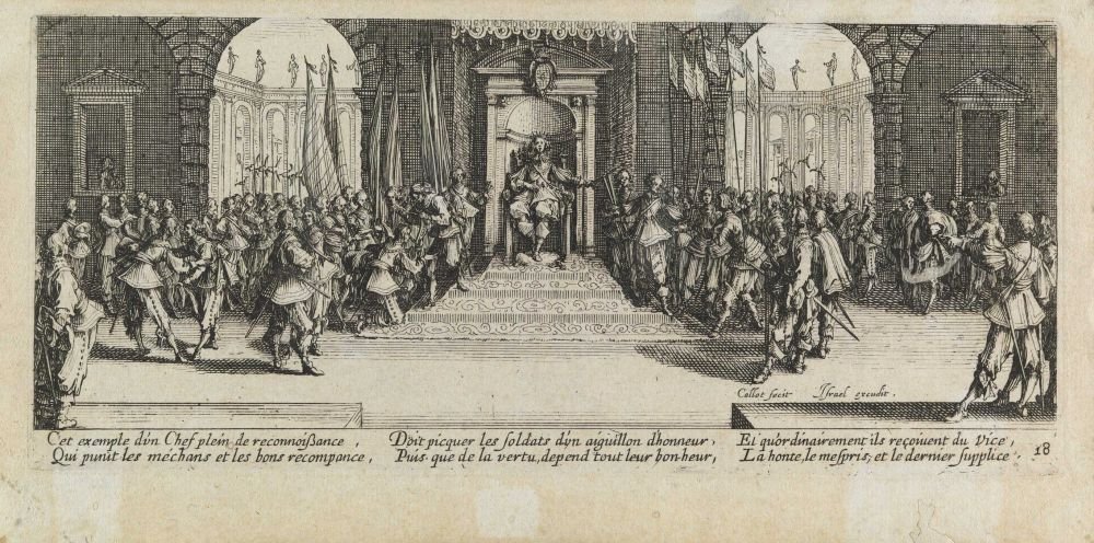 A kerék A háború nyomorúsága és rossz órái, pl. 18 alkotó: Jacques Callot